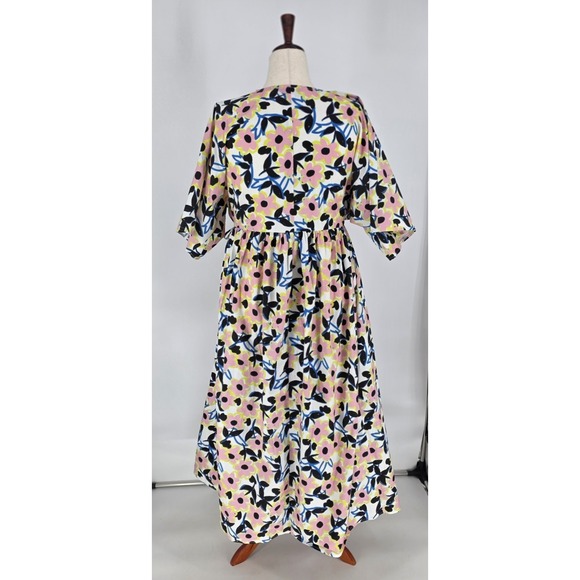 ASOS Edition 100% Cotton Floral Wrap Front Maxi Dress Womens Sz 16 NEW - Picture 6 of 9